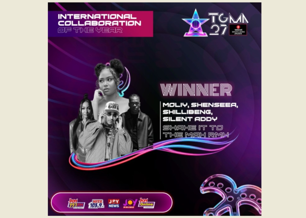Moliy snatches Best International Collaboration at 27th TGMAs with star-studded ‘Shake It To The Max’ remix