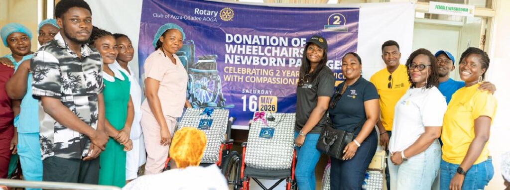 Rotary Club of Accra-Odadee AOGA celebrates second anniversary with gifts for mothers and hospitals