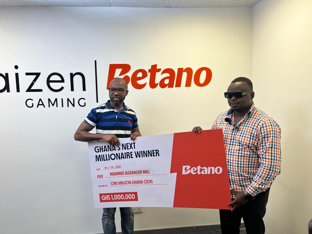 Betano presents GH¢1m prize to ‘Ghana’s Next Millionaire’ winner