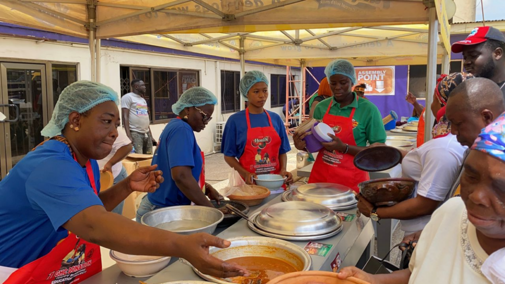 Nhyira FM Serves Massive Fufu Party to Kumasi People