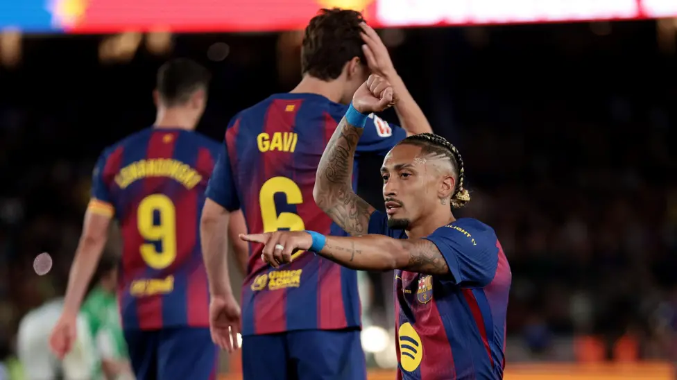 Barcelona score Real Betis to ensure...