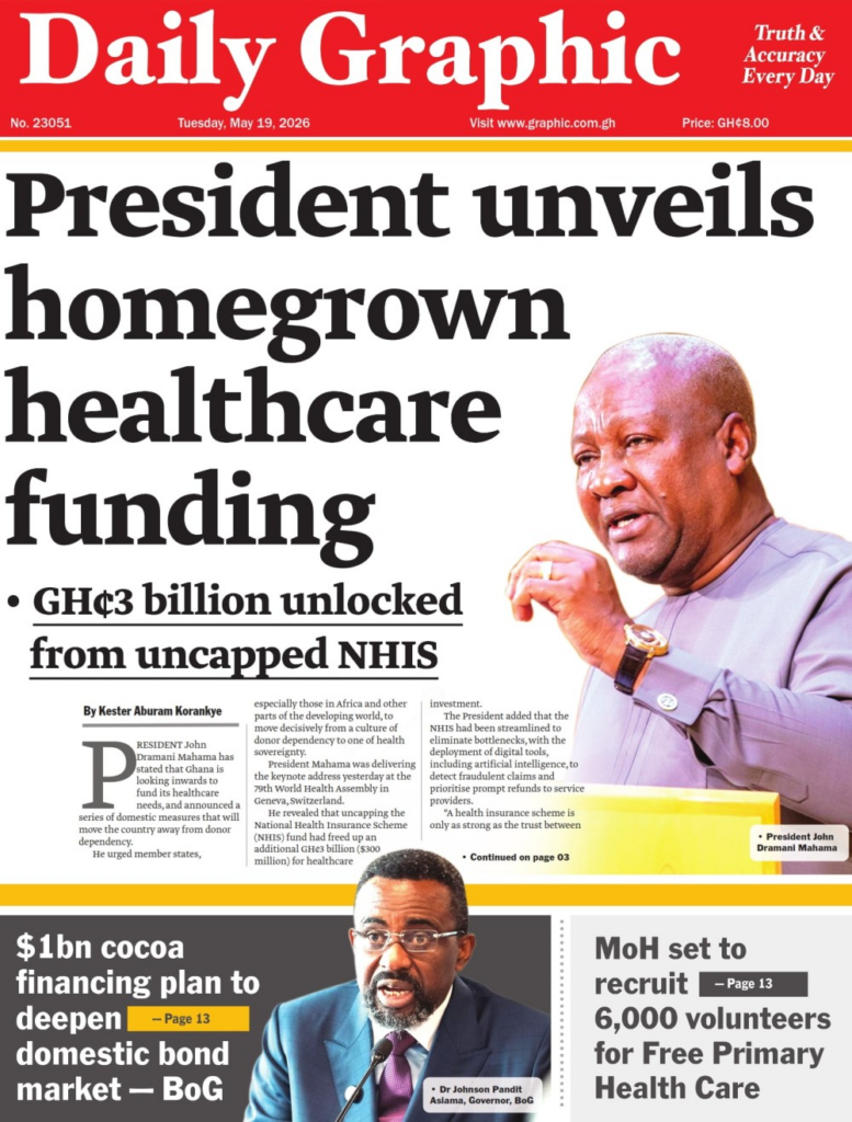 Today’s Front pages: Tuesday, May 19, 2026