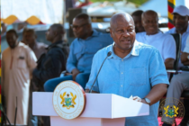 Photos: President Mahama cuts sod for 24-hour economy market in Bole