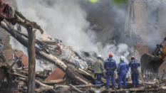 Four dead and dozens injured in wave of Russian strikes on Kyiv