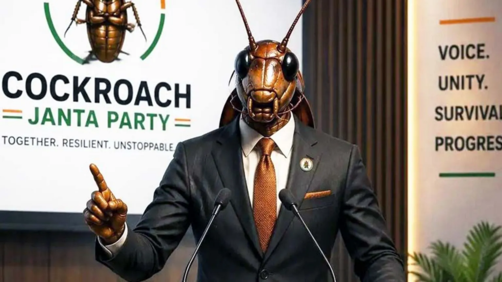 India’s parody ‘cockroach party’ claims...