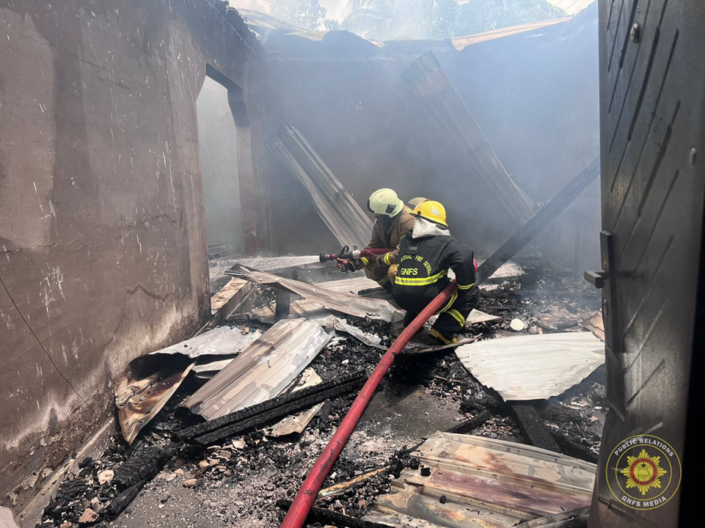 Fire destroys six-bedroom house in...