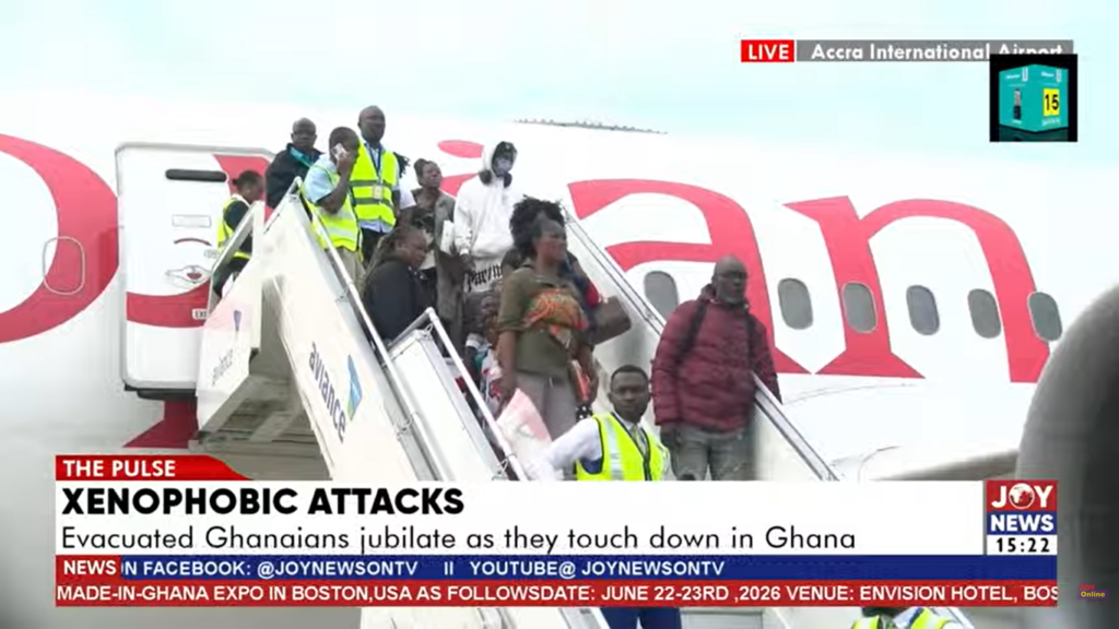 Xenophobic Attacks: First batch of Ghanaians evacuated from South Africa arrive