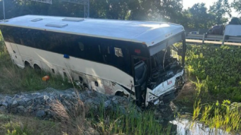 Bus crashes into six cars in Virginia, killing 5 and injuring dozens