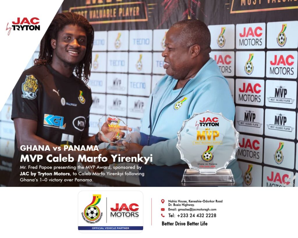 JAC Motors present Caleb Yirenkyi with MVP ...