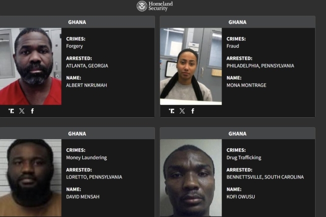 Mona Montrage, 31 other Ghanaians named in US ‘Worst of the Worst’ arrested criminal list