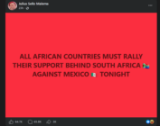 World Cup 2026: Julius Malema ‘jumped’ in attempt to rally Africa behind Bafana Bafana