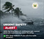 Presidency issues urgent flood safety advisory following heavy rains