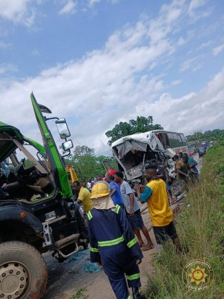 Two dead, seven injured in head-on collision on Elubo-Takoradi section of N1 highway