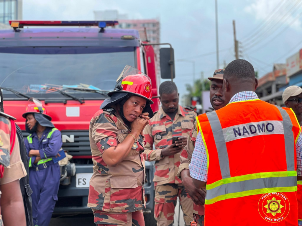 GNFS supports safe demolition of dilapidated four-storey building in Osu