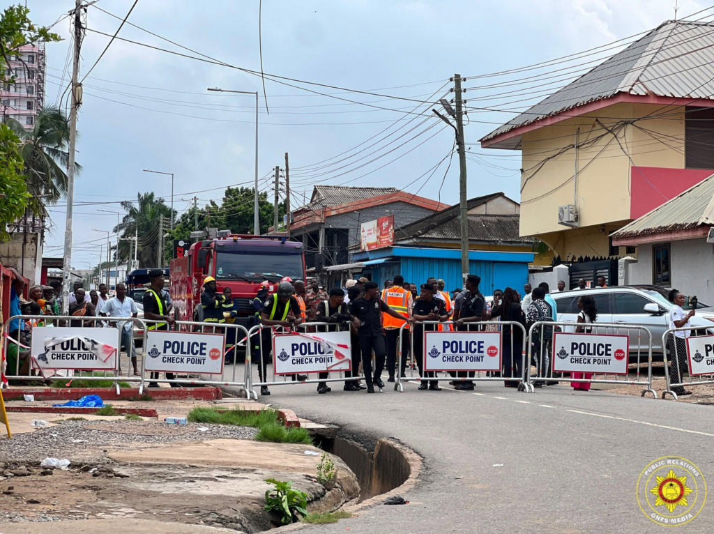 GNFS supports safe demolition of dilapidated four-storey building in Osu