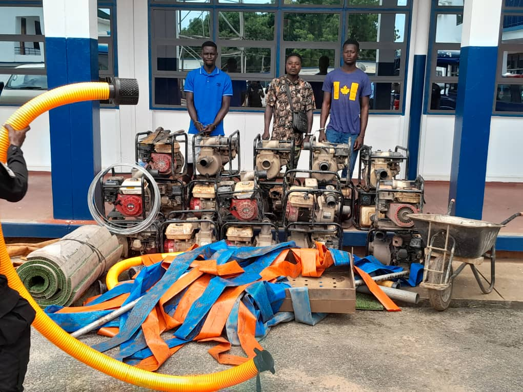 3 arrested as police storm galamsey site on Ghana Water pipe