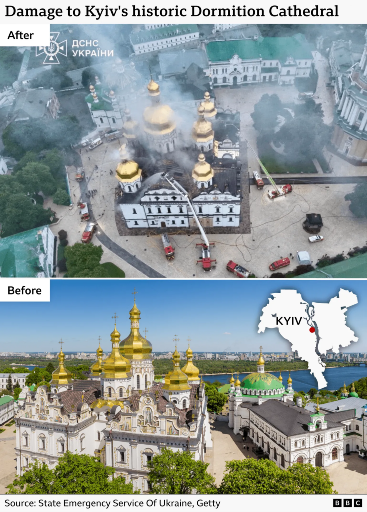Russian strikes kill 11 and set historic...