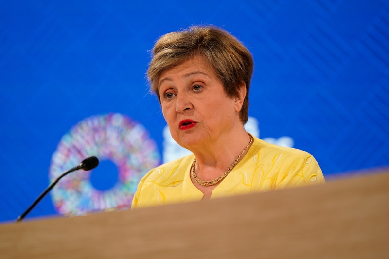IMF chief says no global slowdown in sight ...