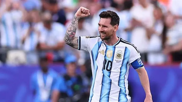 Messi equals World Cup goals record with...
