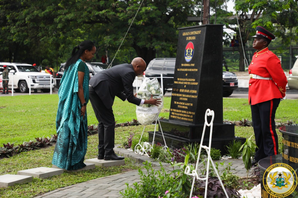 Photos: Ghana, Rwanda mark Kwibuka 32 with wreath-laying ceremony at Burma Camp
