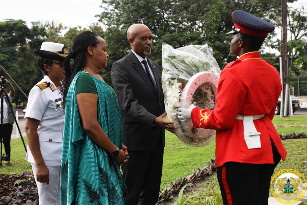 Photos: Ghana, Rwanda mark Kwibuka 32 with wreath-laying ceremony at Burma Camp