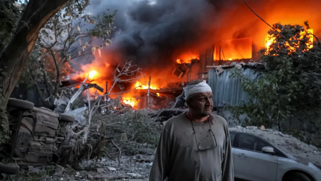 Massive Russian attack on cities across...