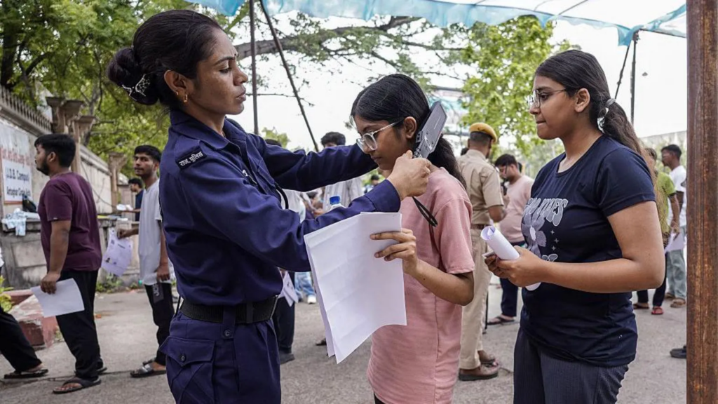 Tight security as Indian students resit...