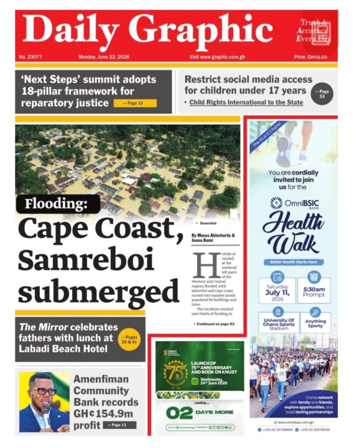 Today’s Front pages: Monday, June 22, 2026