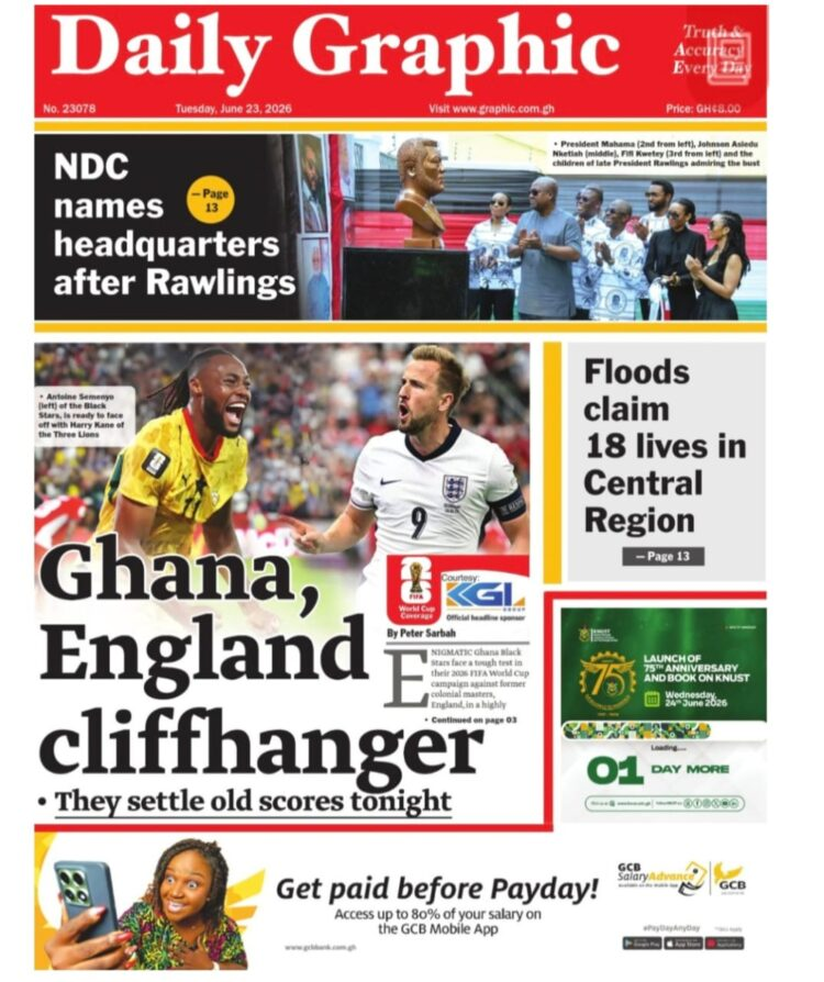 Todays Front pages: Tuesday, June 23, 2026