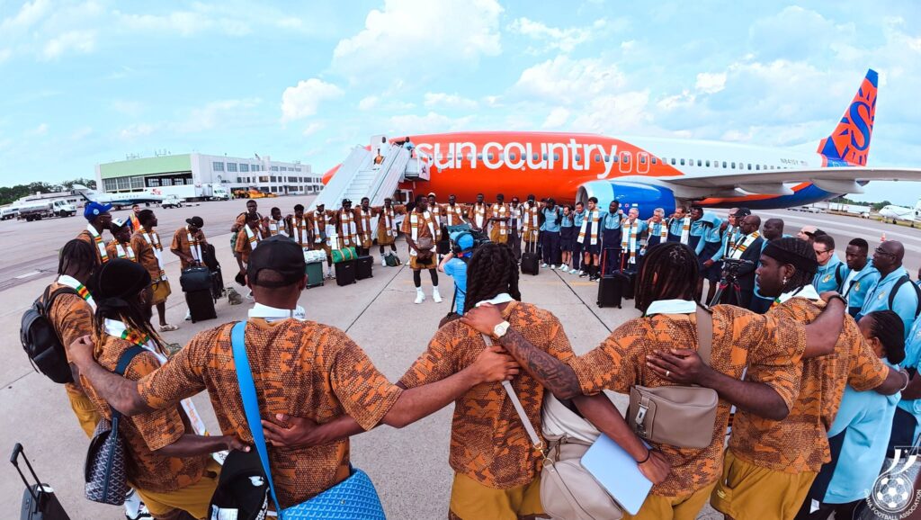 Photos: Black Stars arrive in Providence...