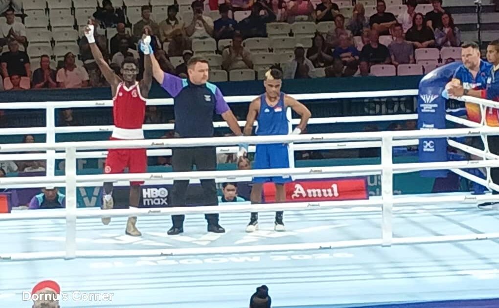 Glasgow 2026: Ghanaian boxer Amadu Mohammed makes Bantamweight quarters after 1st round stoppage of Temakau