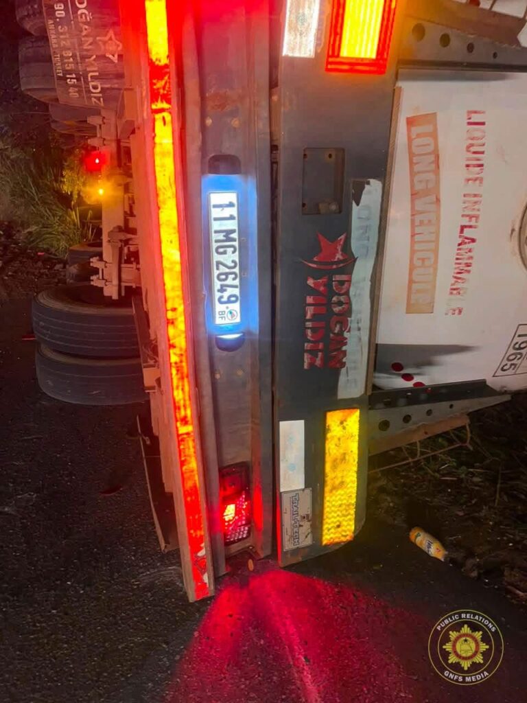 GNFS rescues trapped driver in Amanase tanker crash