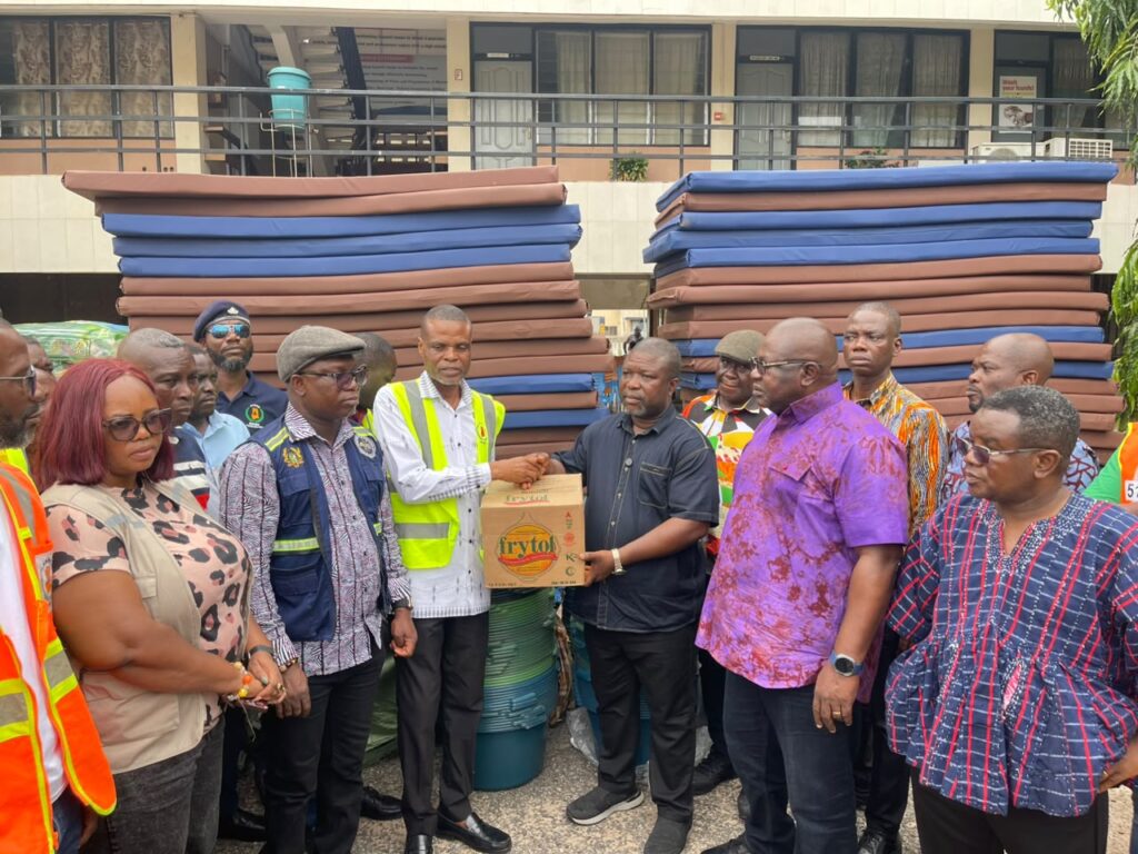 NADMO delivers relief items to flood victims in Volta Region