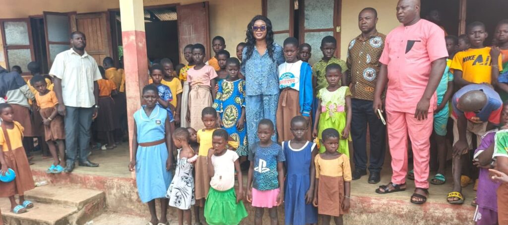 Dr Vera Beyuo distributes 500 free school uniforms to girls in Lambussie