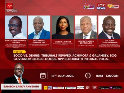 Live: Newsfile discusses EOCO vs Miracles Aboagye, Tribunals Bill, galamsey, BoG saga, and NPP polls