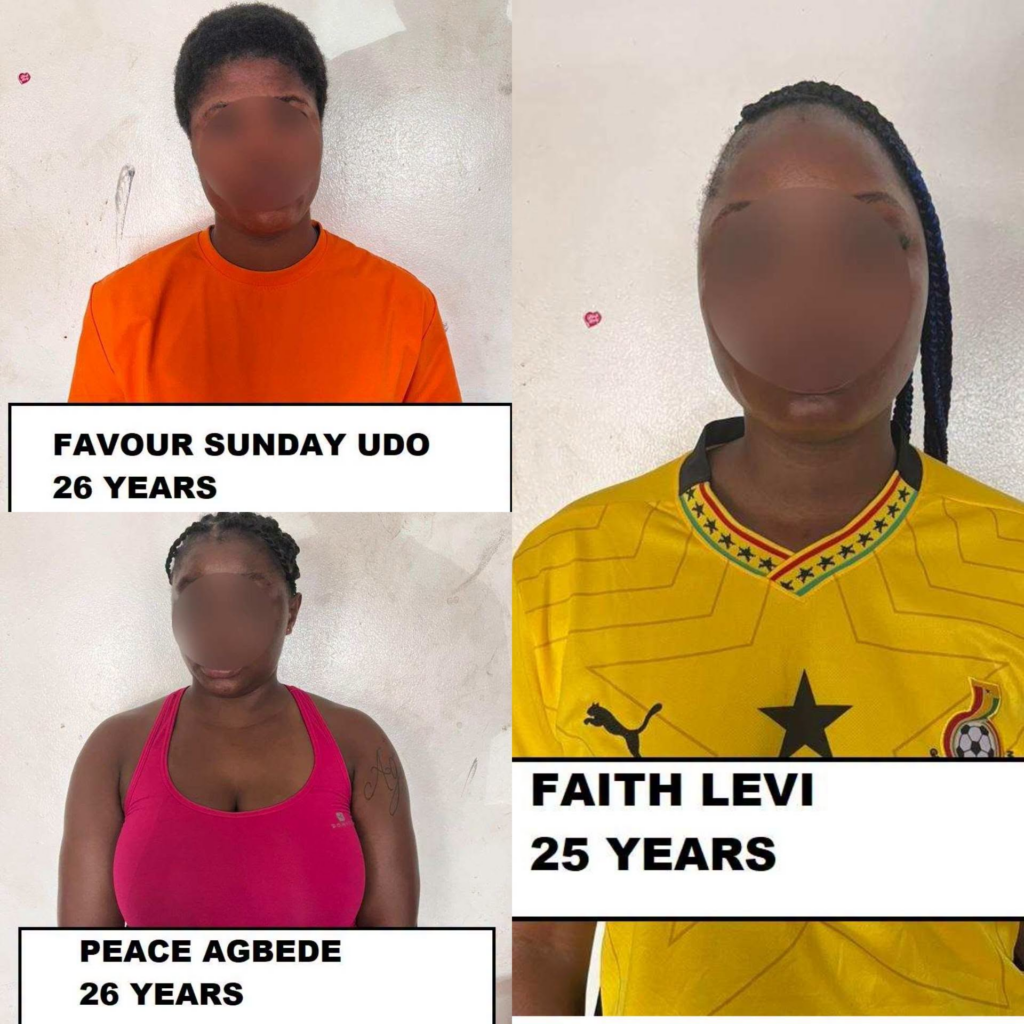 Three arrested over alleged human...