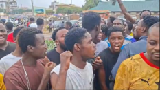 NPP supporters gather at EOCO headquarters demanding release of Miracles Aboagye