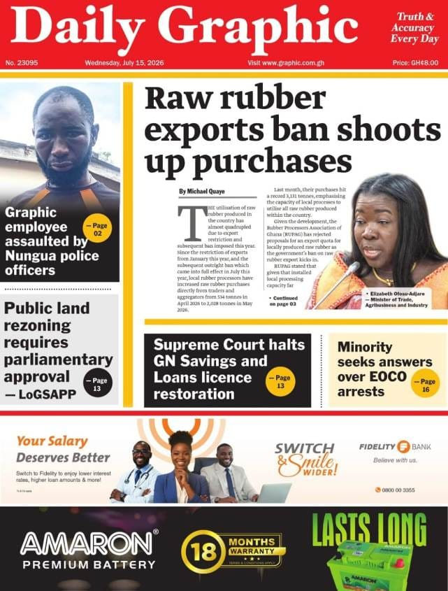 Today's front pages: Wedesday, July 15, 2026