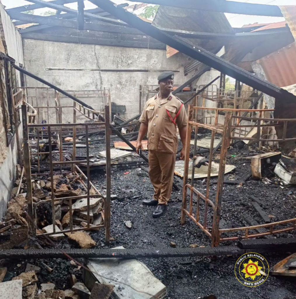 Fire destroys two rooms at Mim SHS girls' dormitory as GNFS contains blaze