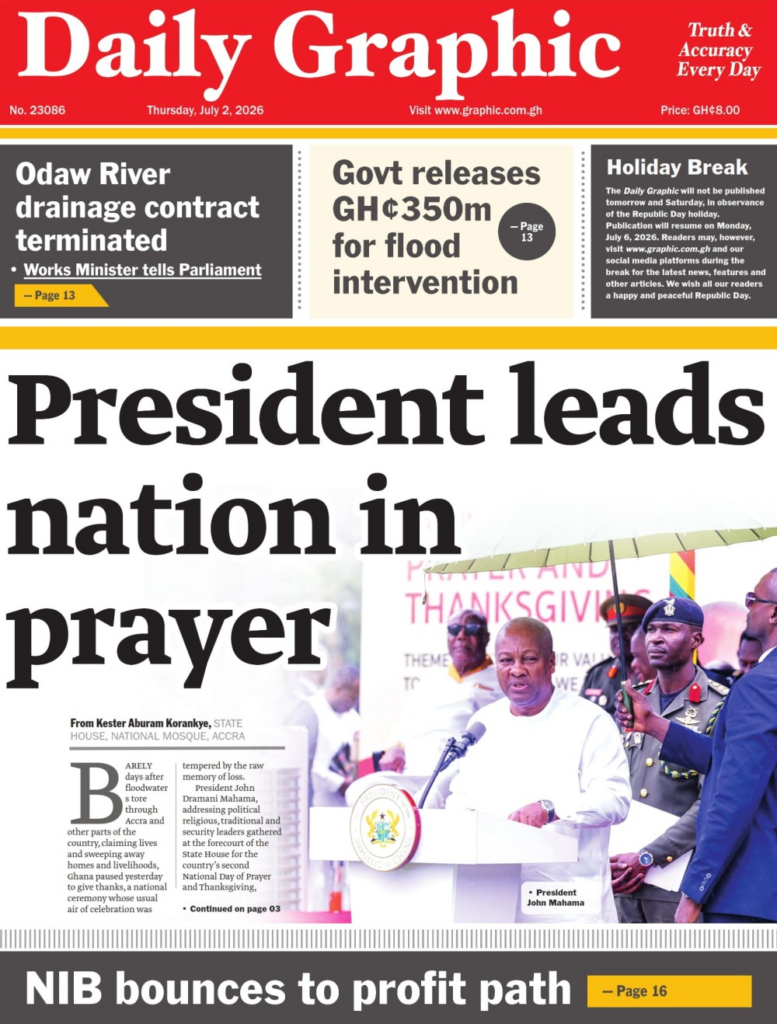 Today’s front pages: Thursday, July 2,...
