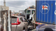 Three critically injured as trailer crashes into eight vehicles at Asokwa