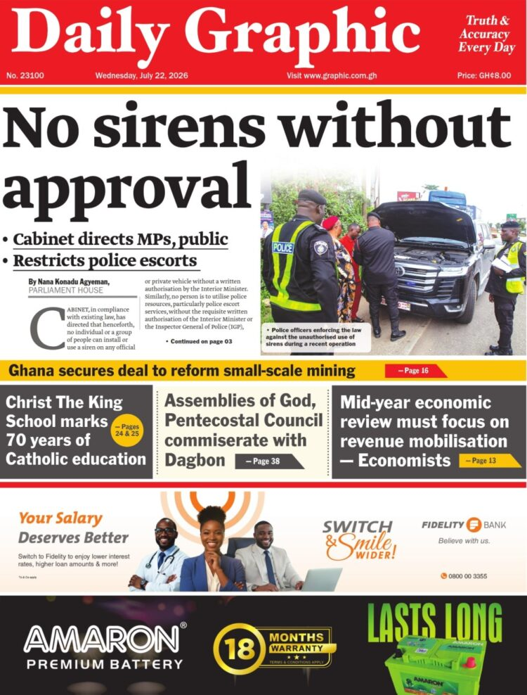 Today's front pages: Wednesday, July 22, 2026