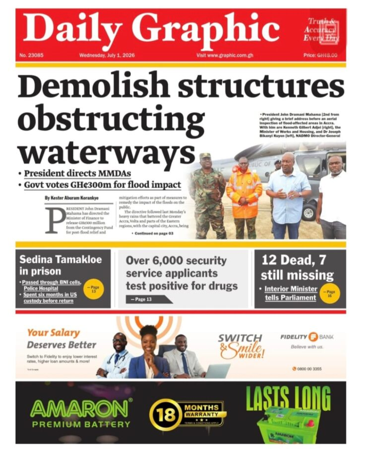 Today’s front pages: Wednesday, July 1, 2026