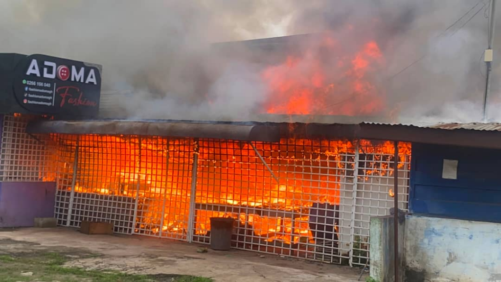 Fire guts fashion training centre at Kumasi Top High, destroys materials worth thousands of cedis