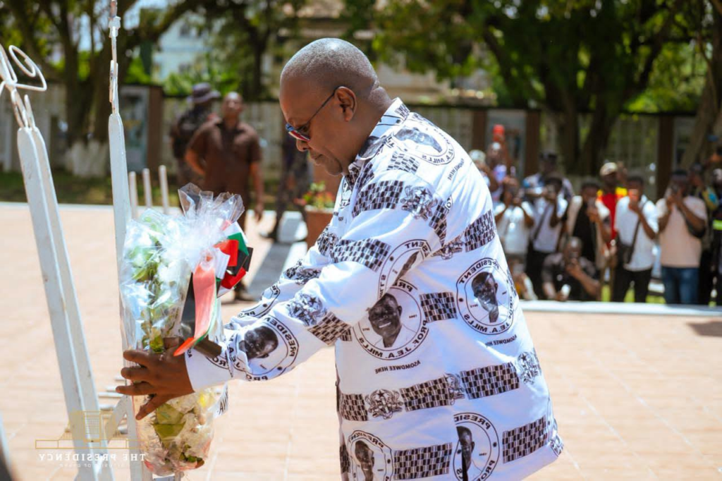 Photos: Mahama and other dignitaries honour late President Mills at 14th memorial ceremony