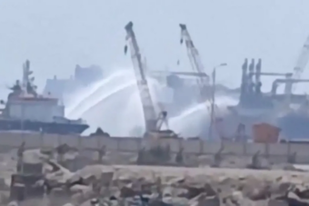 Drone attack caused fire on gas ships at Mediterranean port, Egypt says