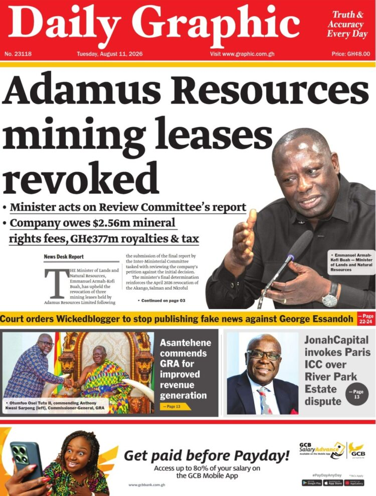 Today’s front pages: Tuesday, August 11,...