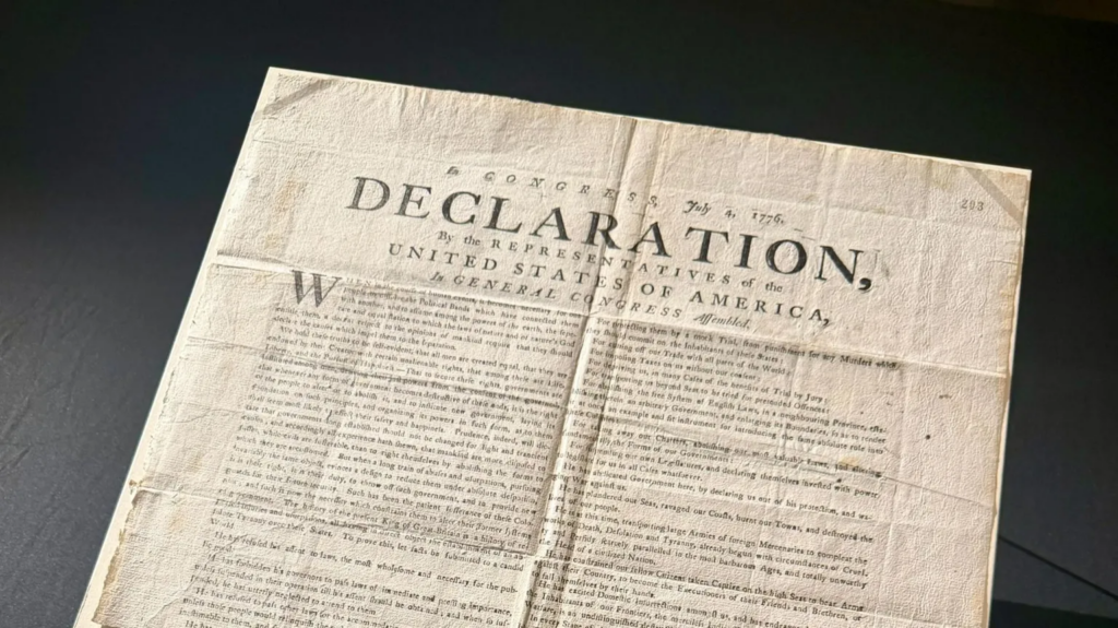 Rare copy of US Declaration of...