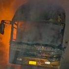 Yutong bus destroyed by fire on Mankessim–Accra highway, passengers escape unhurt