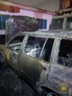 Two vehicles destroyed in Mahean fire, school bus damaged